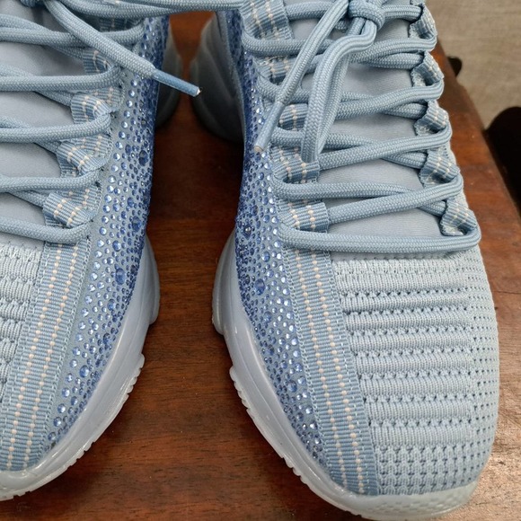 Steve Madden Maxima Lace Up Sneakers Boyfriend Chunky Platform Blue Sz 10 - Picture 4 of 11